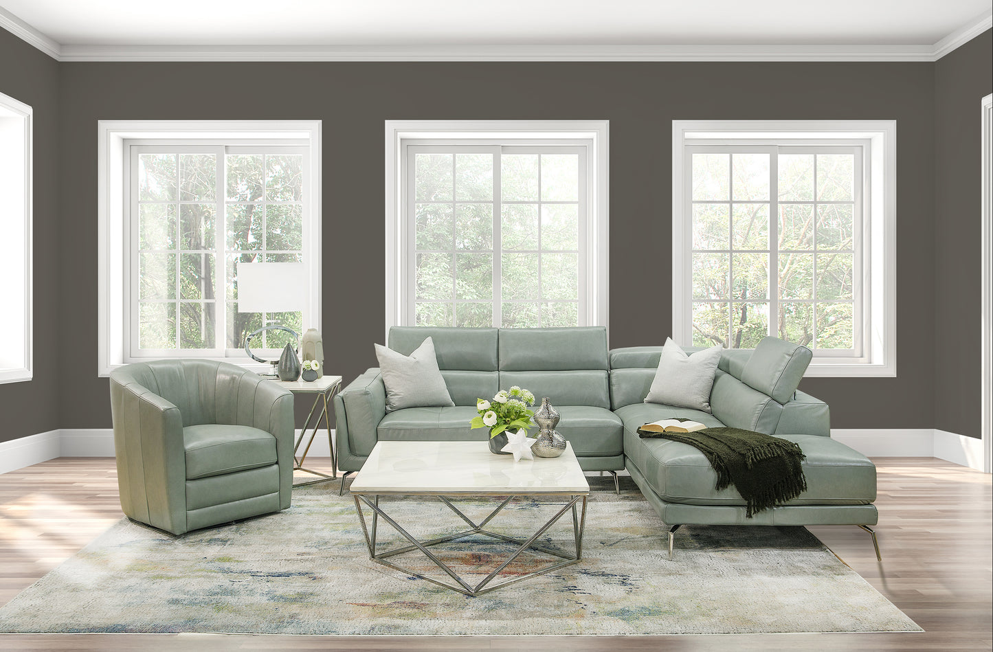 Leather Sectional Sofa Pieces Baci Living Room