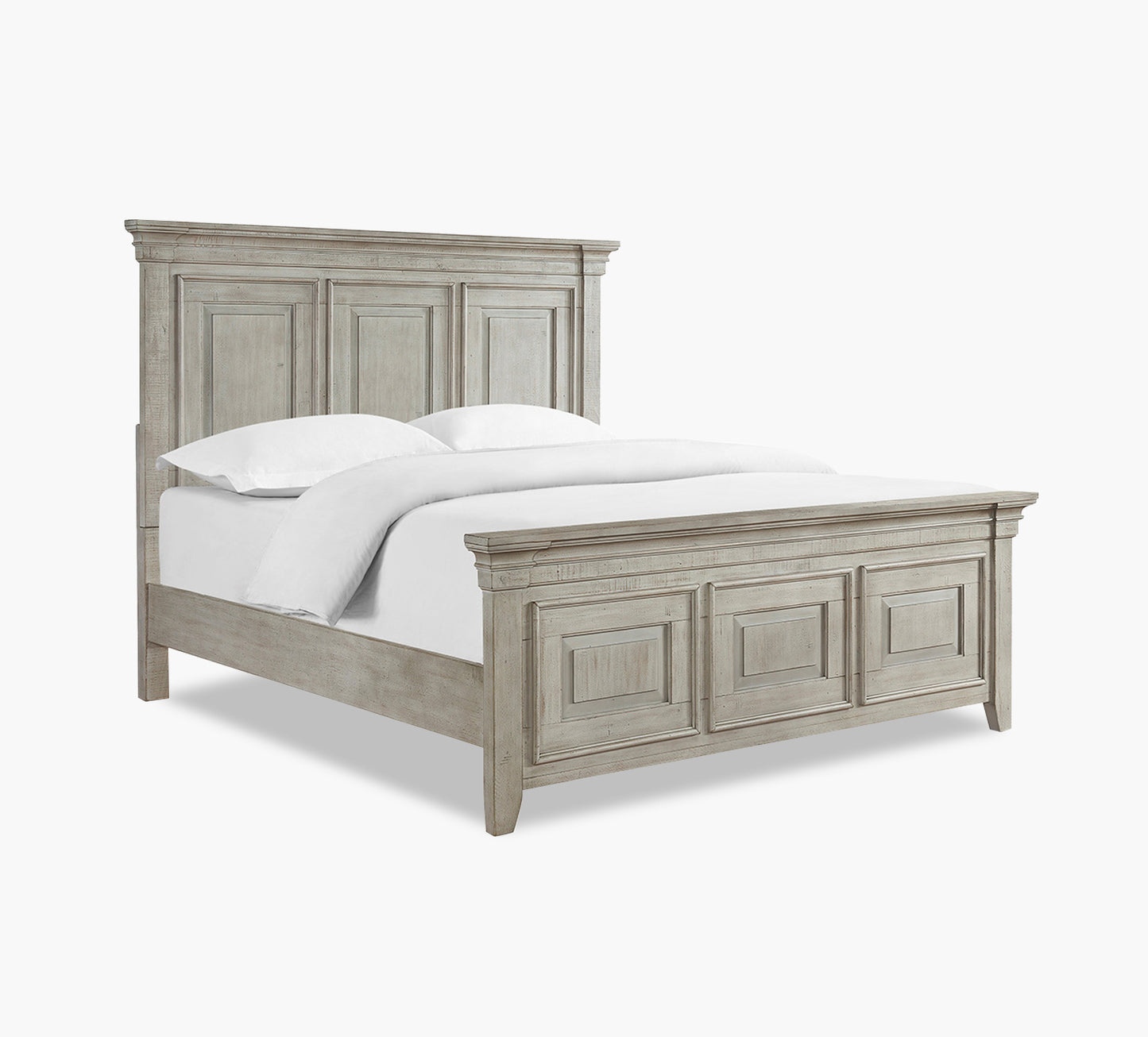 Farm House White Queen Panel Bed