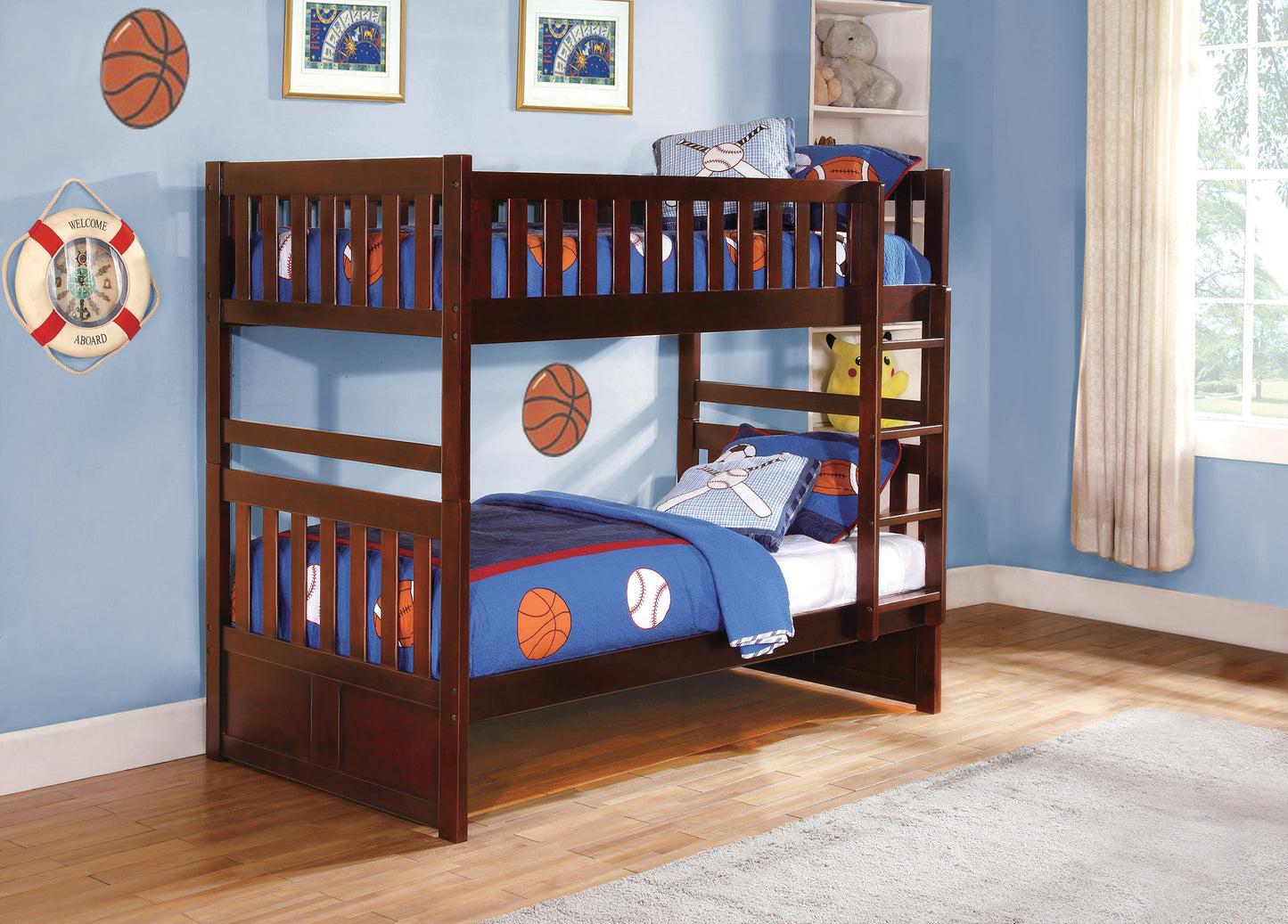 Galen Cherry Twin over Twin Bunk Bed