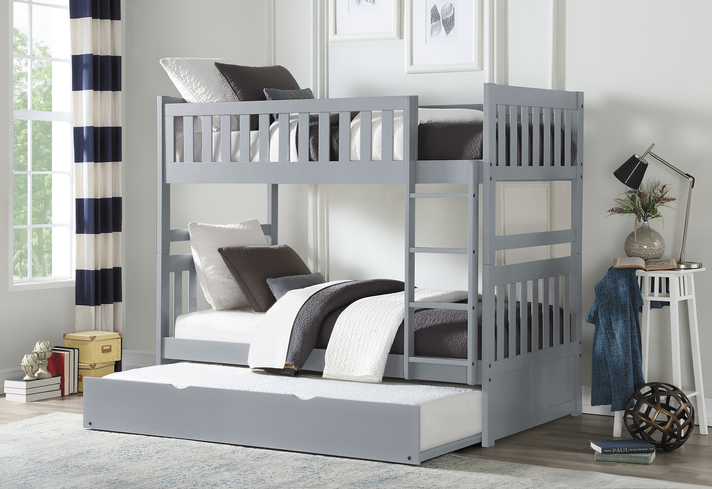 Galen Grey Twin over Twin Bunk Bed