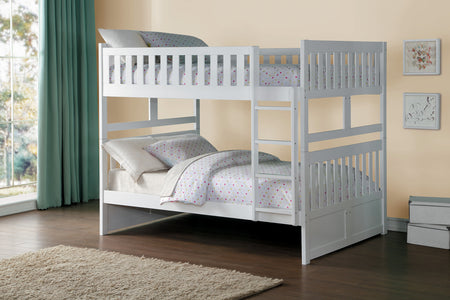Galen White Full over Full Bunk Bed