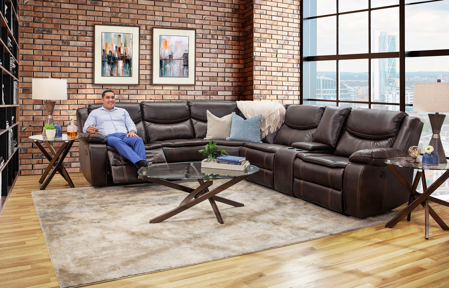 Hollingsworth 6 Piece Reclining Sectional Sofa