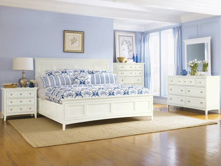 Kentwood Antique White 5 Piece Queen Panel Bedroom