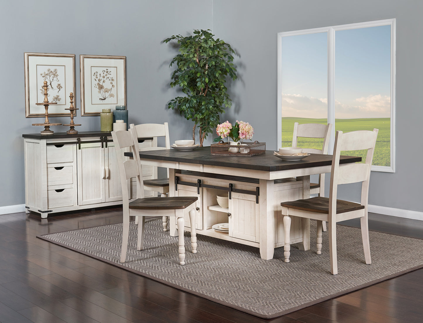 Madison County Two Tone 5 Piece Dining Set