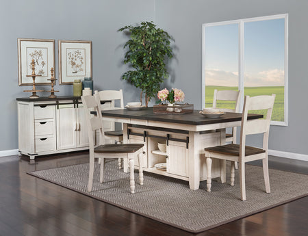 Juego de comedor de 5 piezas en dos tonos Madison County
