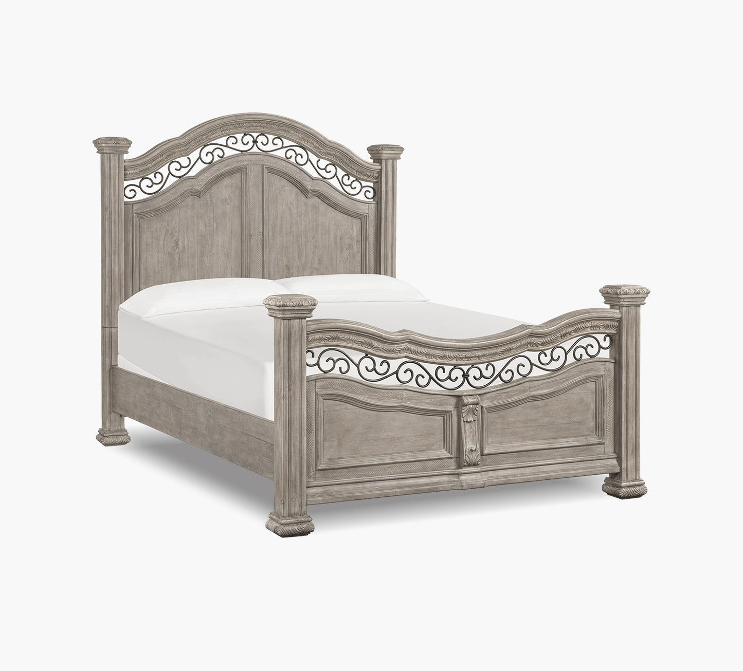 Marisol Taupe King Panel Bed