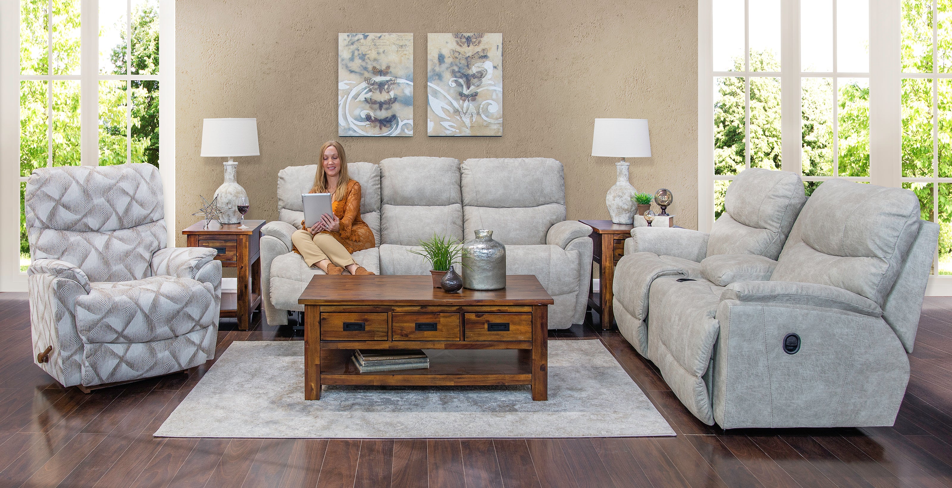 Lazy Boy Double Recliner Sofa Leather | Cabinets Matttroy
