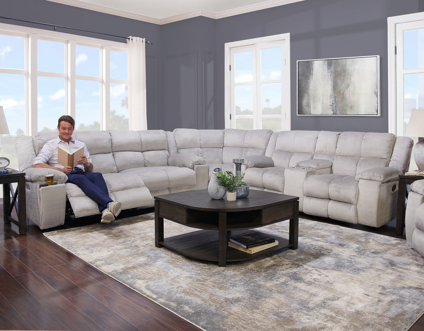 Overland 3 Piece Reclining Sectional