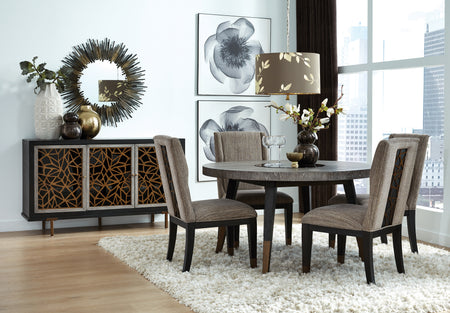 Ryker Espresso 5 Piece Round Dining Set
