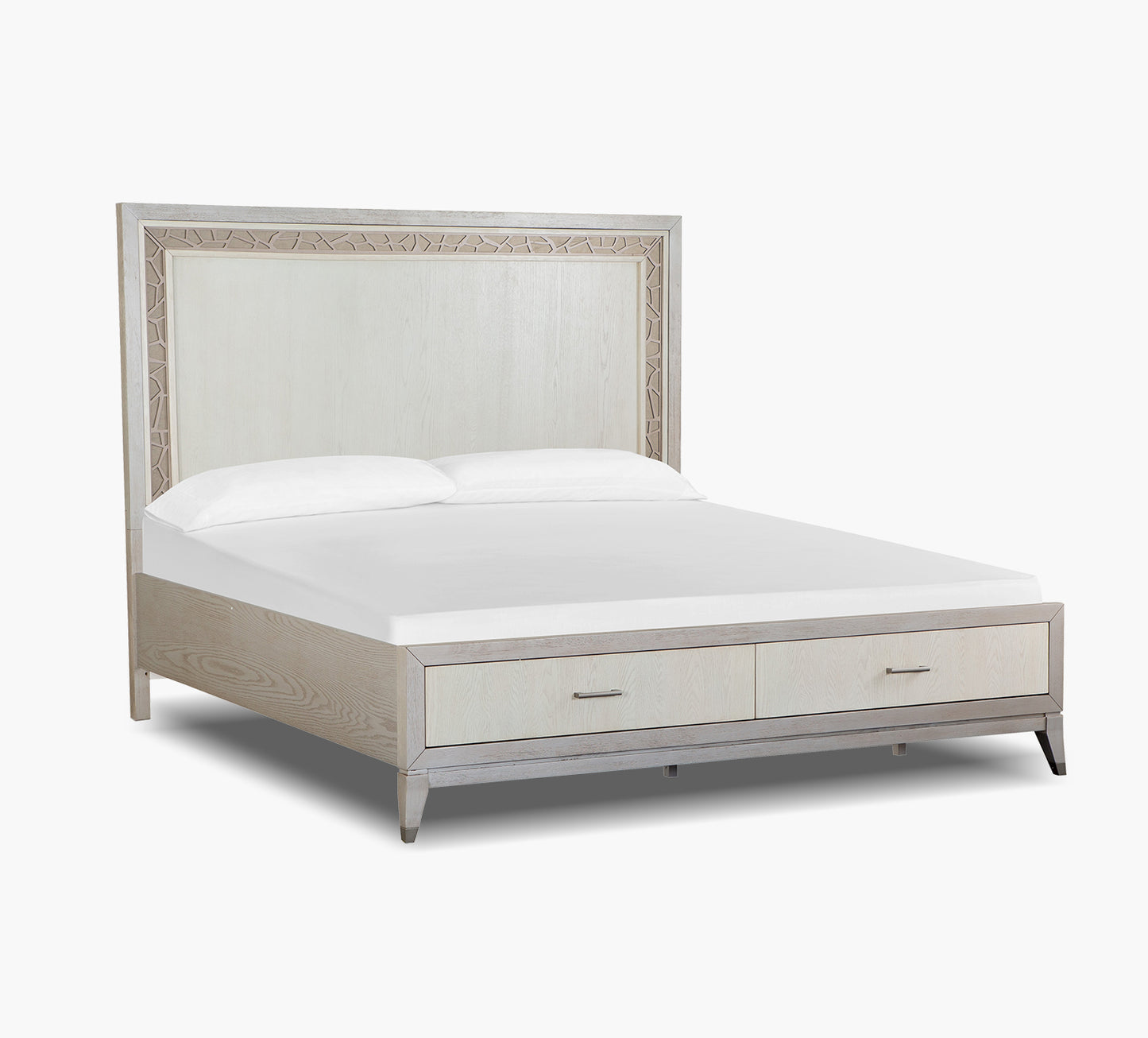 Ryker Champagne King Wood Storage Bed