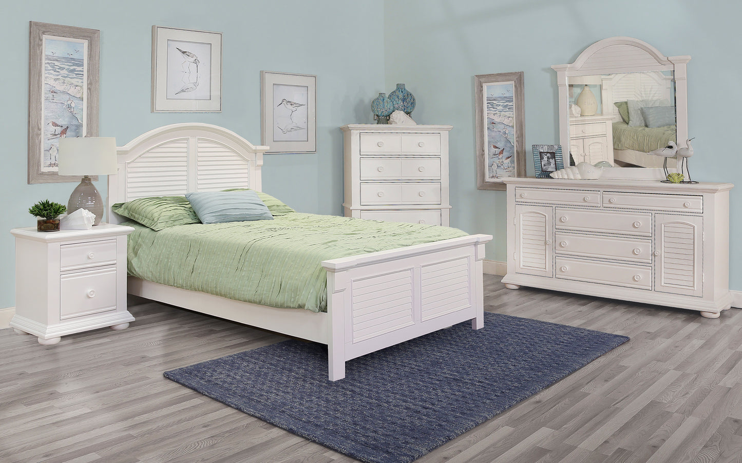 Summer House Oyster White 5 Piece Full Bedroom