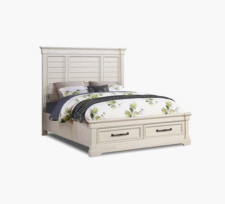 Woodbridge White King Storage Bed
