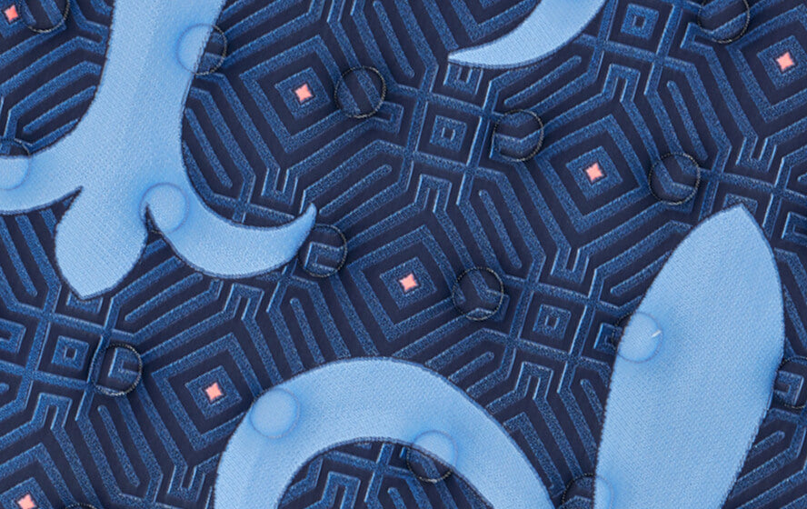 Closeup shot of Stearns & Foster® mattress pattern